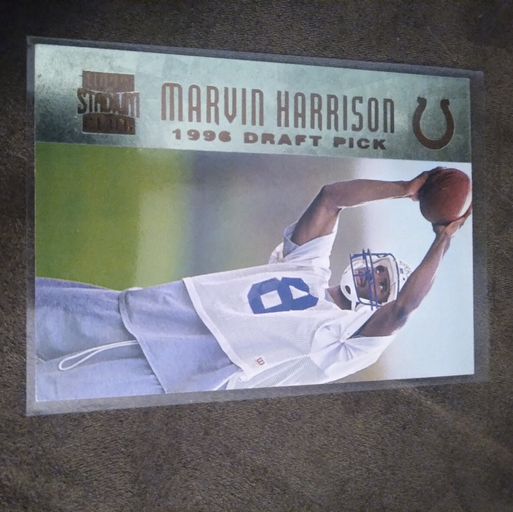 1996 Topps Stadium Club Marvin Harrison Draft Pick Rookie card